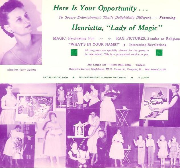Henrietta Wurtzel, Lady of Magic (scan courtesy of Alice Horner)