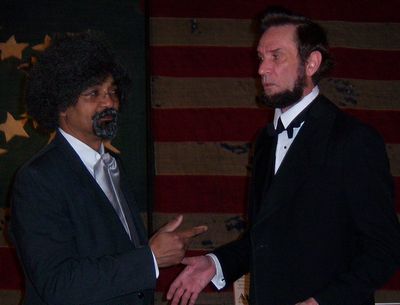 Cole as Douglass, Michael Krebs as  Lincoln