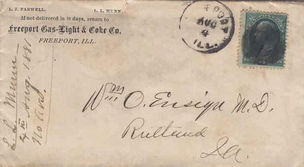 Letter postmarked August 4, 1881