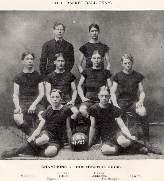 The 1904-1905 Basketball Team.