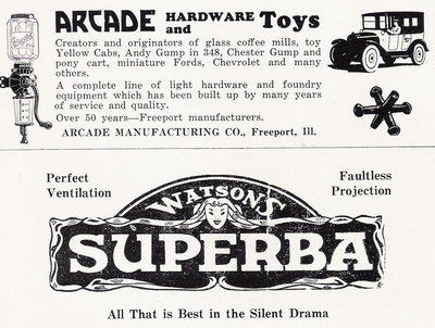 ads for the Arcade Manufacturing Company and Watson's Superba