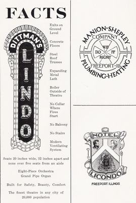 ads for Dittman's Lindo, Manion-Shepley, and Hotel Licondo