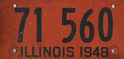 1948 license plate