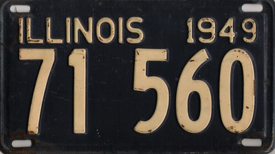 1949 license plate