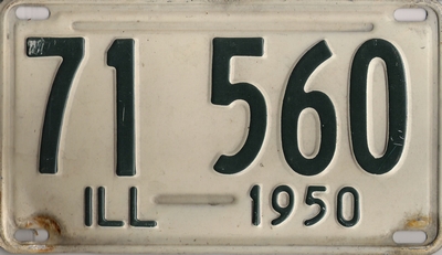 1950 license plate