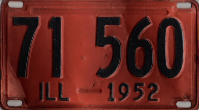 1952 license plate