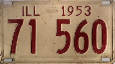 1953 license plate
