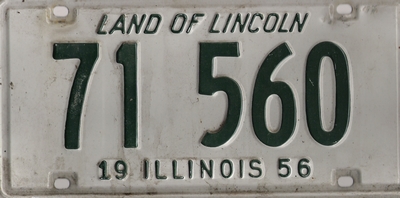 1956 license plate