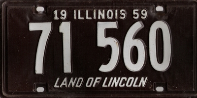 1959 license plate