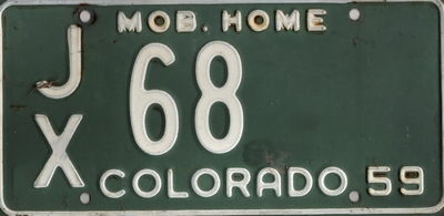 1959 Colorado plate