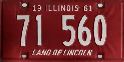 1961 license plate