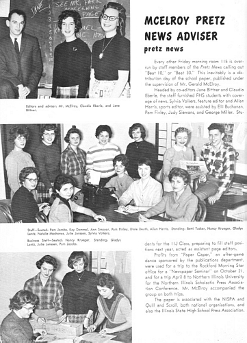 The 1961 Pretz News Staff