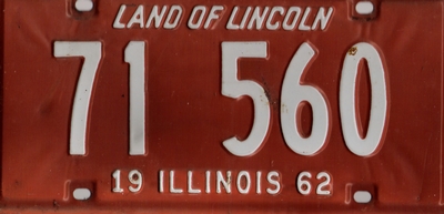 1962 license plate