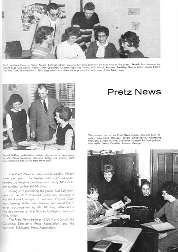 The 1962 Pretz News Staff