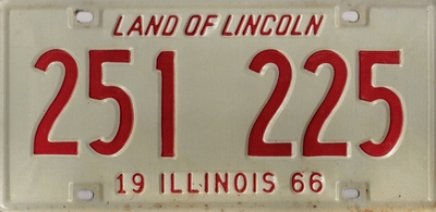 1966 license plate