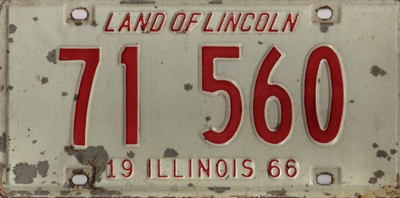 1966 license plate