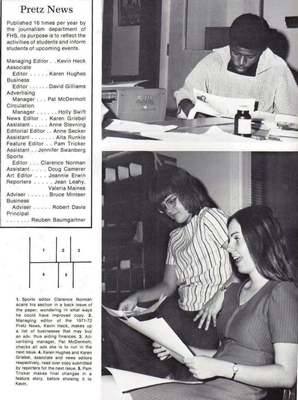 The 1972 Pretz News Staff