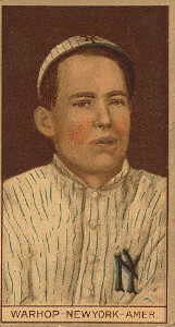 Jack Warhop in his first season with the New York Highlanders