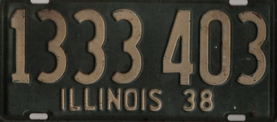 1938 license plate